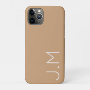 Neutral Minimal Personalised Initial Monogram iPhone 11 Pro Case