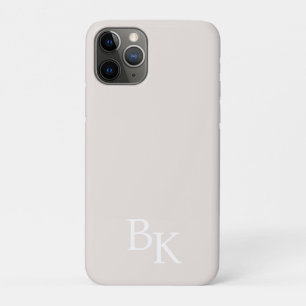 Neutral  Minimal Personalised Initial Monogram iPhone 11 Pro Case
