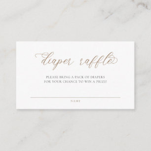 Neutral Minimalist Boho Baby Brunch Diaper Raffle Enclosure Card