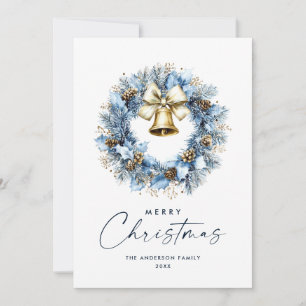 Neutral Minimalist Boho Christmas Composition Holiday Card