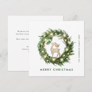 Neutral Minimalist Boho Christmas Composition Holiday Card