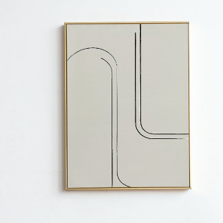 Neutral Minimalist Line Art | Abstract Wall Print