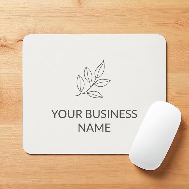 Neutral Minimalist Small Business Botanical Mouse Pad (Creator Uploaded)