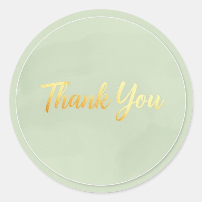 Neutral Minimalist Thank You Sticker (Front)