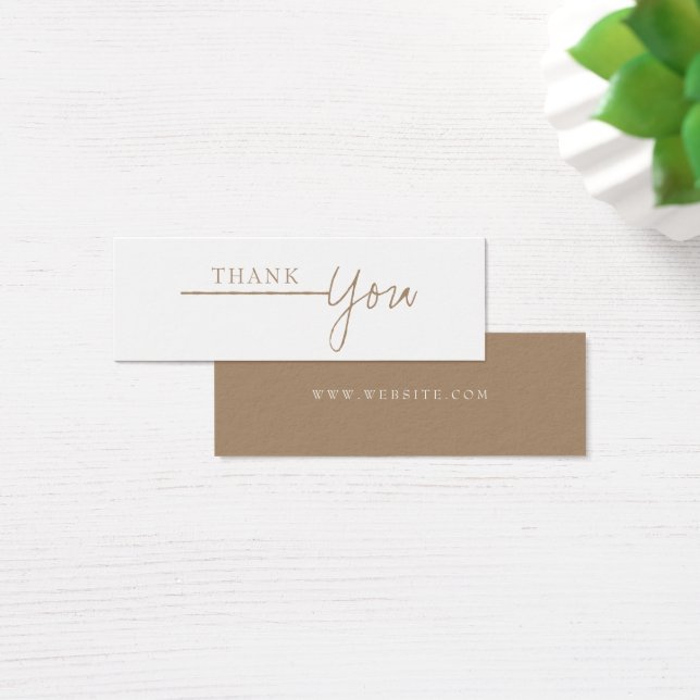Neutral Modern Beige Business Thank You Card (Desk)