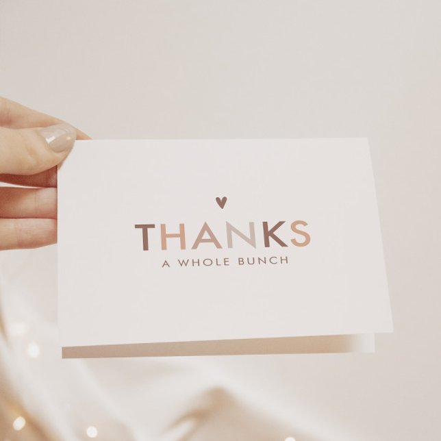 Neutral Modern Gender Neutral Thank You Card (Creator Uploaded)