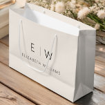 Neutral Modern Minimalist Monogram Name Large Gift Bag<br><div class="desc">Present your gifts in style with our NeutralModern Minimalist Monogram Name Gift Bag. This elegant bag boasts a clean and contemporary design, featuring a customisable monogram that adds a personalised touch to your gift-giving. Crafted with quality in mind, this bag is both sophisticated and minimalist, making it suitable for a...</div>