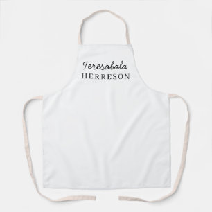 Neutral Modern Minimalist Stylish Monogram Apron