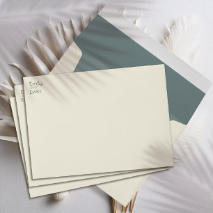 Neutral Modern Minimalist Wedding Envelope