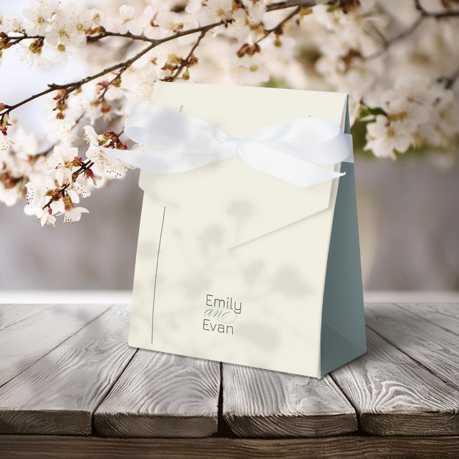 Neutral Modern Minimalist Wedding Favour Box (Creator Uploaded)