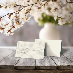 Neutral Modern Minimalist Wedding Place Card