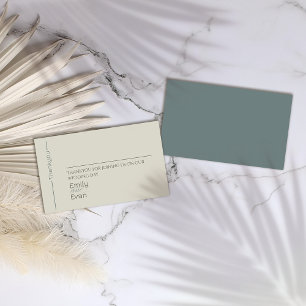 Neutral Modern Minimalist Wedding Place Card