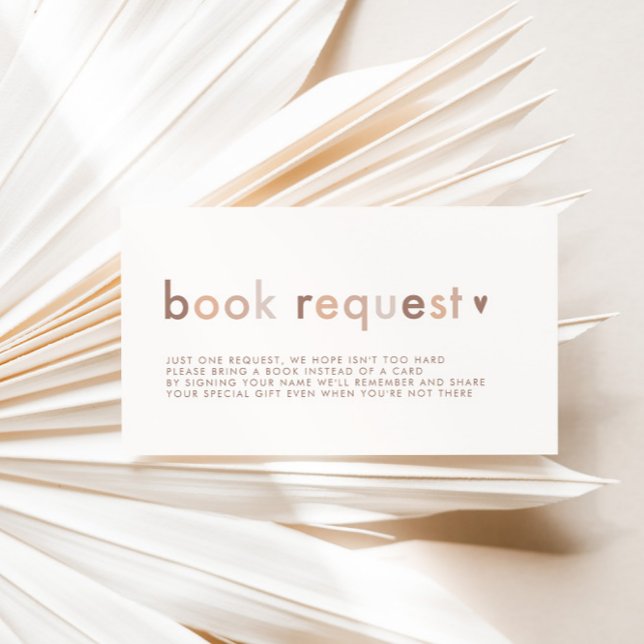 Neutral Modern Oh Baby Gender Neutral Book Request Enclosure Card (Creator Uploaded)