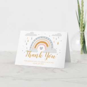 Neutral Modern Rainbow thank you card