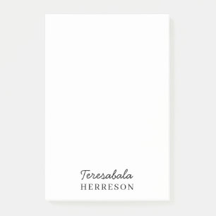 Neutral Monogram Minimalist Design Post-it Notes
