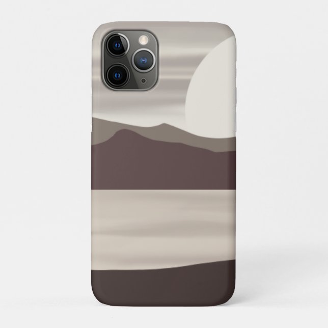 Neutral Mountain Lake Landscape- Case-Mate iPhone Case (Back)