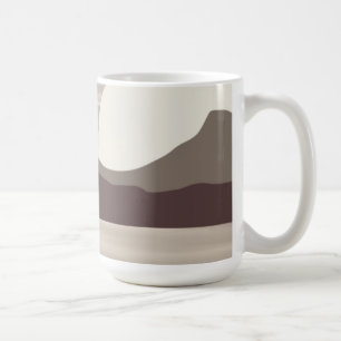 Neutral Mountain Lake Landscape- Coffee Mug