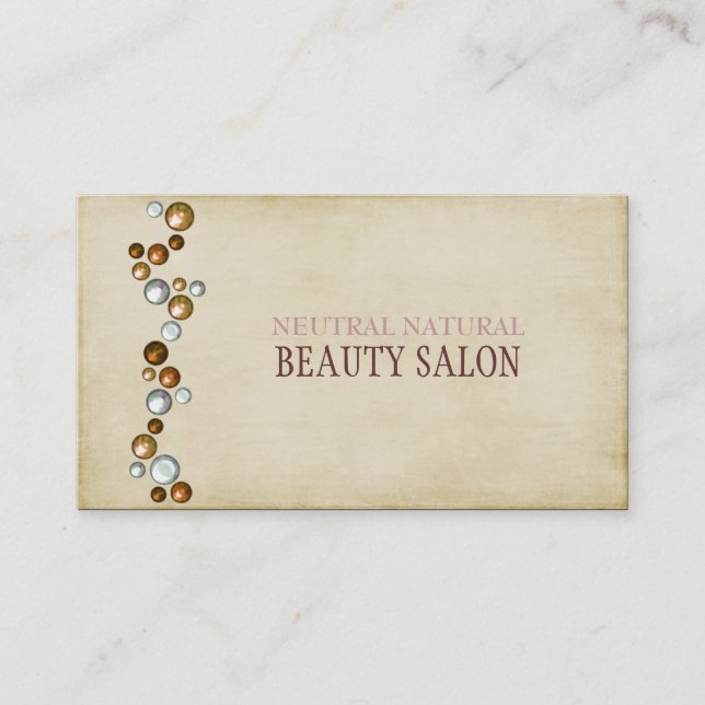 Neutral Natural Body Beauty Salon Business Card (Front)