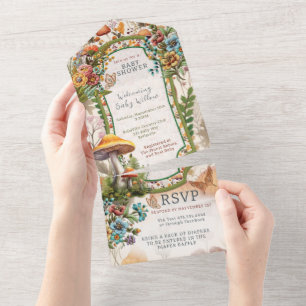 Neutral Nature Shower Invitation