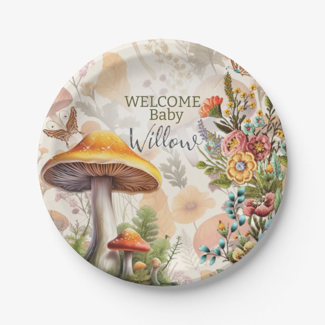 Neutral Nature Theme Shower Plates (Front)