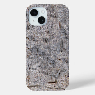 Neutral Nature Tree Bark Photo iPhone 15 Case