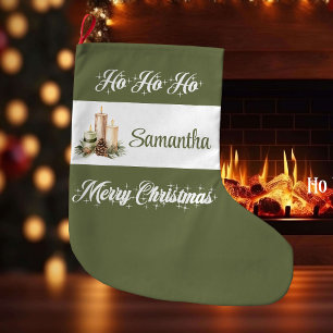 Neutral Nordic Style Christmas Stocking