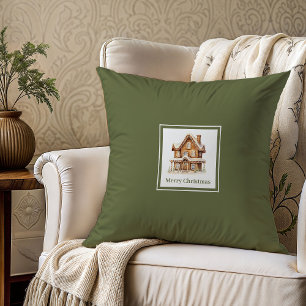 Neutral Nordic Style Family Christmas Pillow