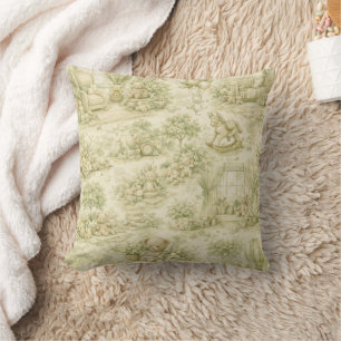 Neutral Nursery Teddy Bear Room Beige Pattern (3) Cushion