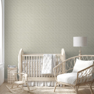 Neutral Olive Branch Greenery Wallpaper
