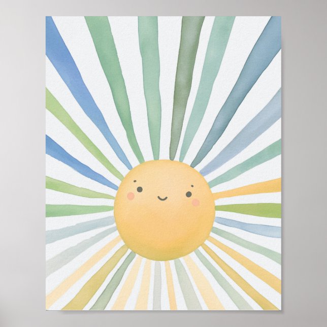 Neutral Palette Sun Print Kid Room Decor (Front)
