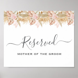 Neutral Palm and Pampas Flower Decor Wedding
