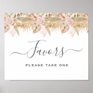 Neutral Palm and Pampas Flower Decor Wedding