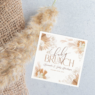 Neutral Pampas Baby Brunch Baby Shower Napkin