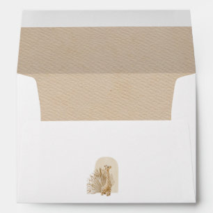 Neutral Pampas Grass Giraffe Baby Shower  Envelope