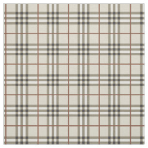 Neutral Plaid Cosy Classic Pattern Fabric