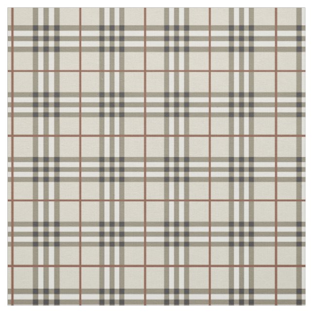 Neutral Plaid Cosy Classic Pattern Fabric (Swatch)
