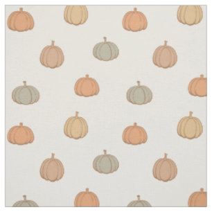 Neutral Pumpkin Boho Beige Halloween Fall Muted Fabric