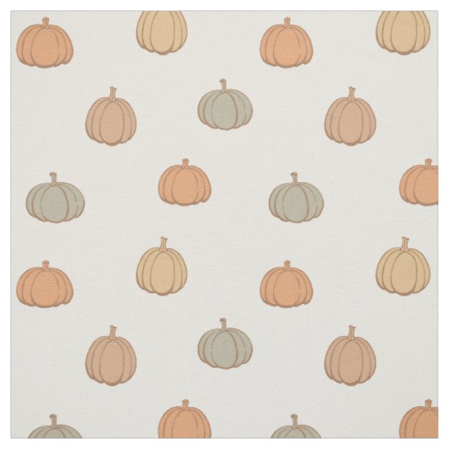 Neutral Pumpkin Boho Beige Halloween Fall Muted Fabric (Swatch)