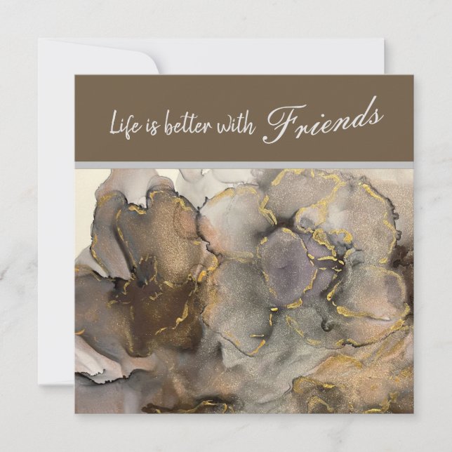 Neutral Response Flat Thank You Card (Front)