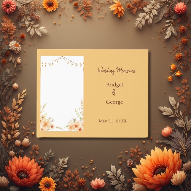 Neutral rustic terracotta Botanical Wedding Guest Book (Creator Uploaded)