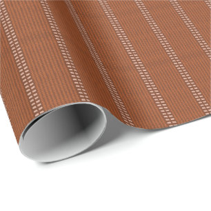 Neutral rustic terracotta moroccan ikat carpet wrapping paper