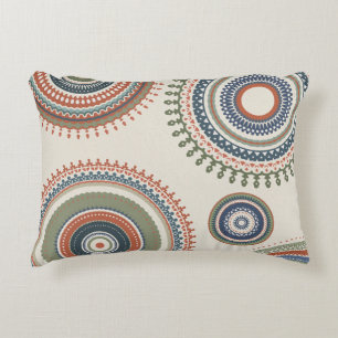 Neutral Sage Blue Multi Mandala Decorative Cushion