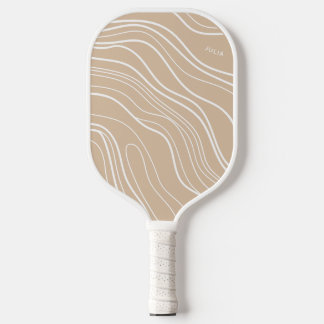 Neutral Sand Wave Modern Personalised  Pickleball Paddle