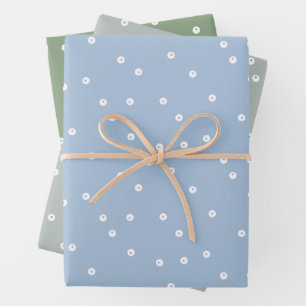 Neutral Shades Double Dots Wrapping Paper Sheet