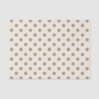 NEUTRAL SHADES OF BROWN & TAN POLKA DOTS TISSUE PAPER