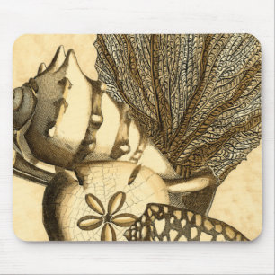 Neutral Shells and Coral Collection Mouse Pad