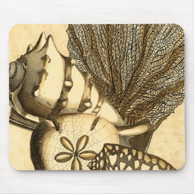 Neutral Shells and Coral Collection Mouse Pad (Front)