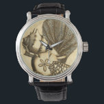 Neutral Shells and Coral Collection Watch<br><div class="desc">Go underwater to explore the sea with all these different sea creatures. This vintage piece of art is a perfect addition to any sea anemone lovers. Get your art print today on your product.</div>