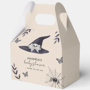 Neutral Simple Little Boo Witch Hat Baby Shower Favour Box