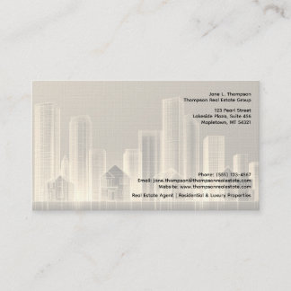 🏙️ Neutral Skyline Real Estate Business Card ✨💼